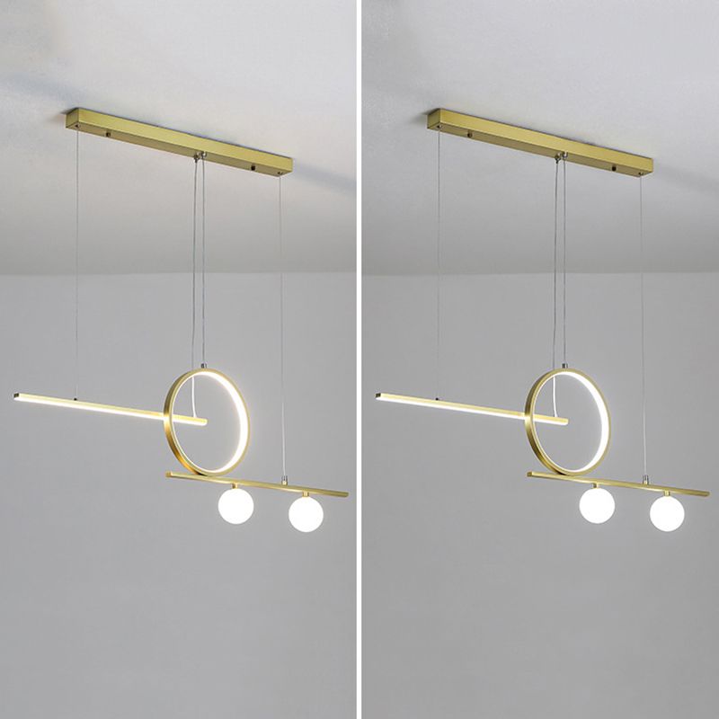 Geometric Island Lights Modern Pendant Chandelier Metal 4 Light Island Lighting