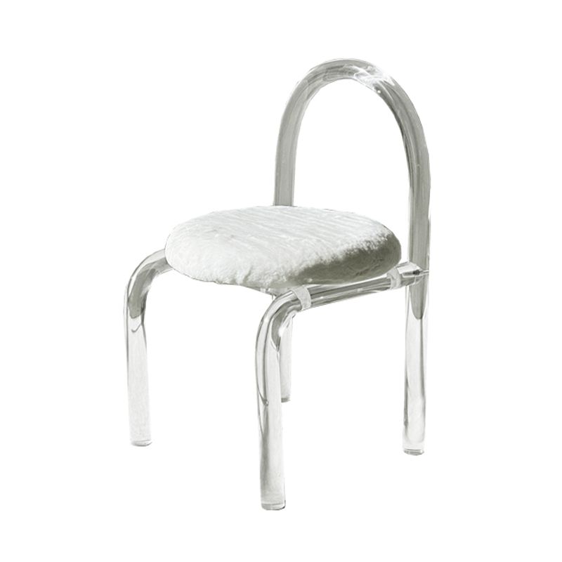 Basic Four Leg Tight Back Solid Color Accent Chair Set for Living Room