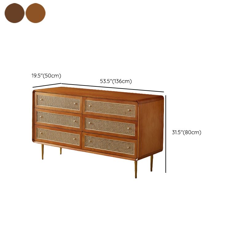Solid Wood Storage Chest Dresser Glam Storage Chest with Drawers