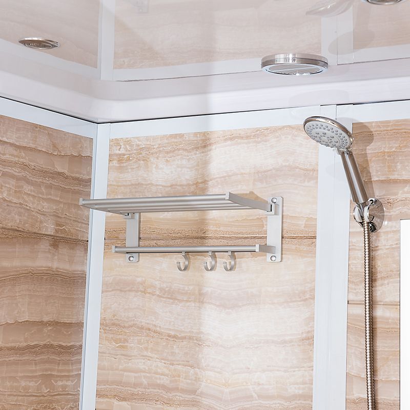 Single Sliding Shower Stall Rectangle Shower Stall with Towel Bar