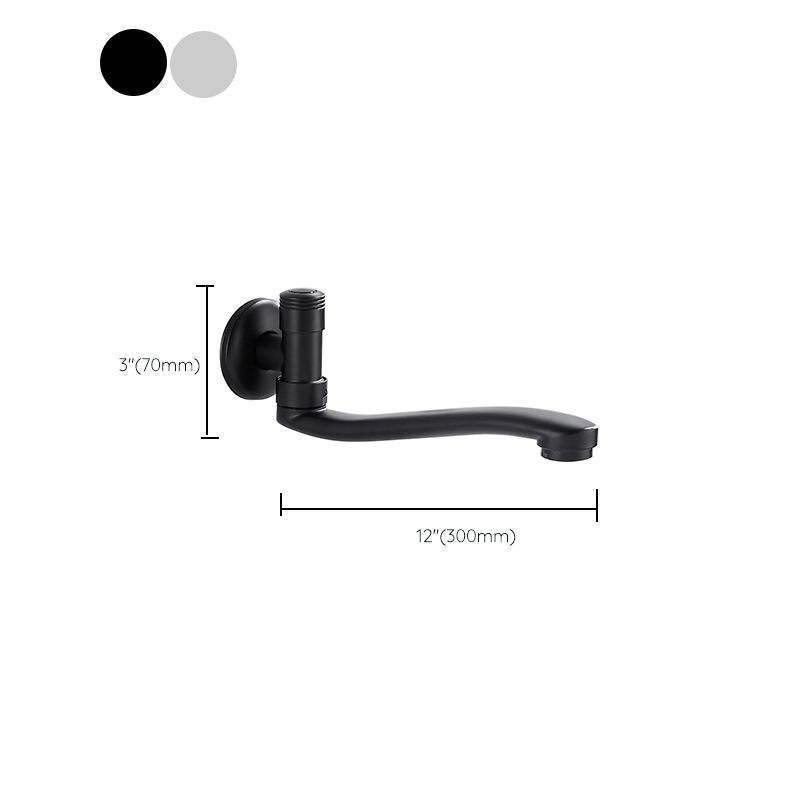 Swivel Tub Filler Wall Mount Copper Low Arc Knob Handle Tub Faucet Trim