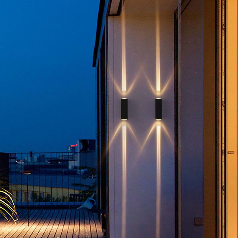 Mur mural à LED extérieur concis moderne Aluminium RECTANGULAIRE LAMPE MUR DE MUT