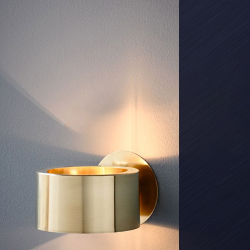 1-Light Round Wall Sconce Lamps Modern Style Brass Wall Light Lamp Sconce for Bedroom