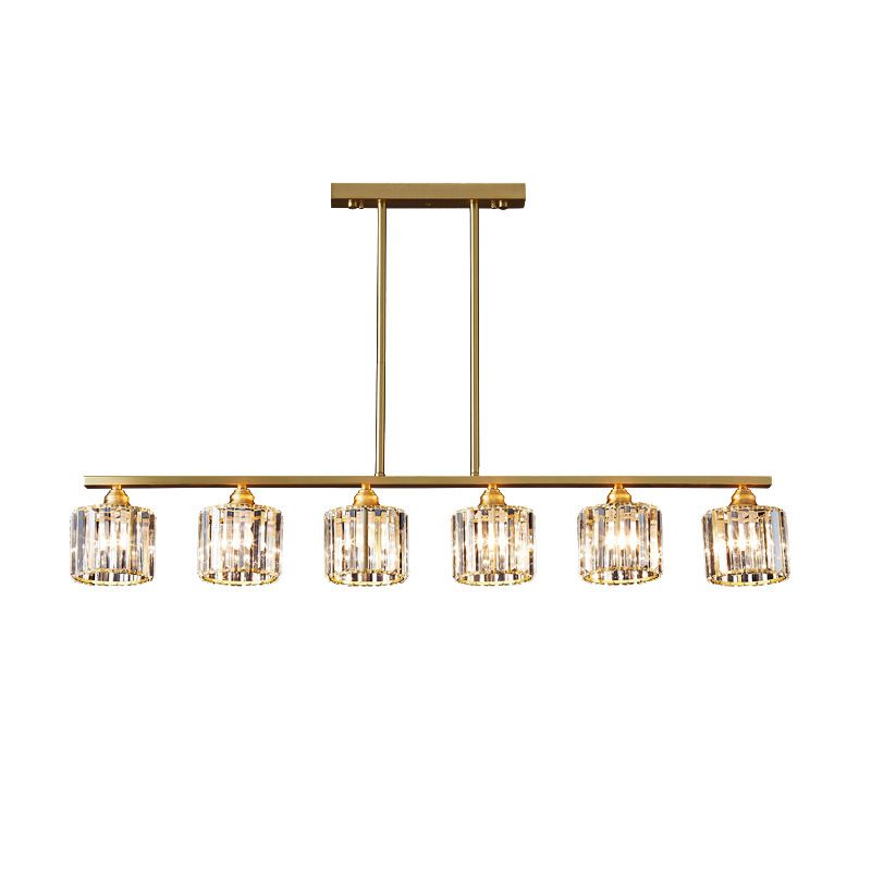 Cilindro illuminazione dell'isola Crystal Contemporary Simplicity Fissature di illuminazione a sospensione per il ristorante