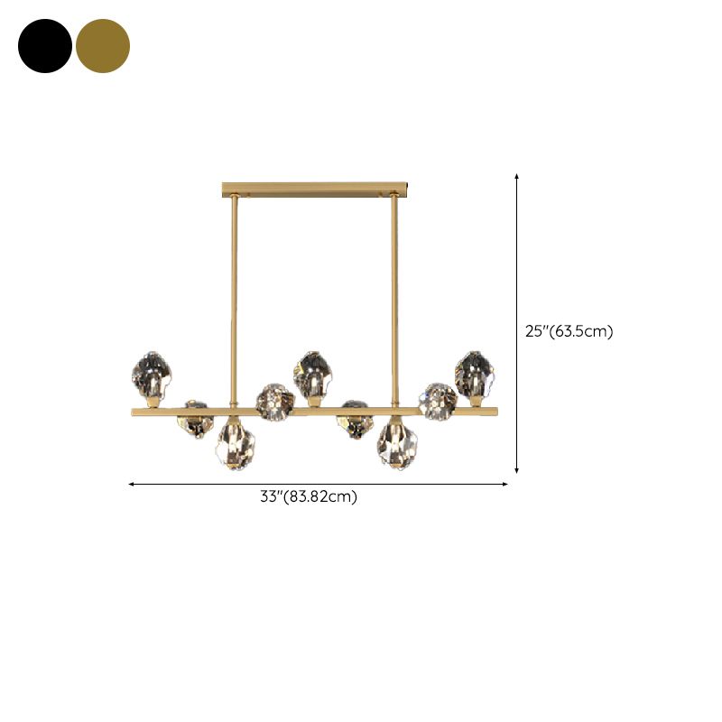 Modern Style Geometry Shape Island Pendants Crystal Pendant Lights for Dining Room