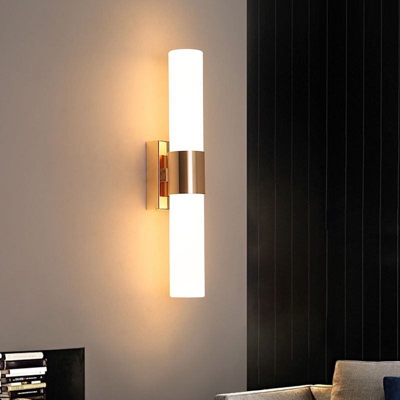 Linear Shape Metal Wall Light Modern 2-Lights Wall Mount Lighting