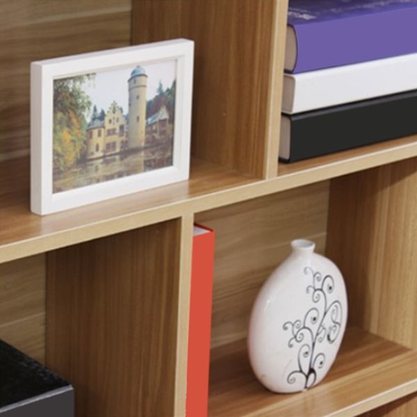 Scandinavian Standard Bookcase Closed Back Engineered Wood Bookshelf