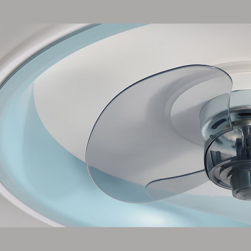 3 Klingen runde Deckenventilator Beleuchtung Nordisches Acrylschlafzimmer LED -LED -LED -Leuchte Leuchte