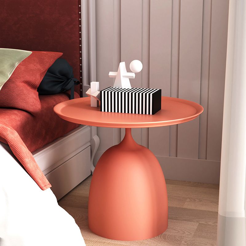 Minimalist Metal Side End Table Mid-Century Pedestal Side End Table