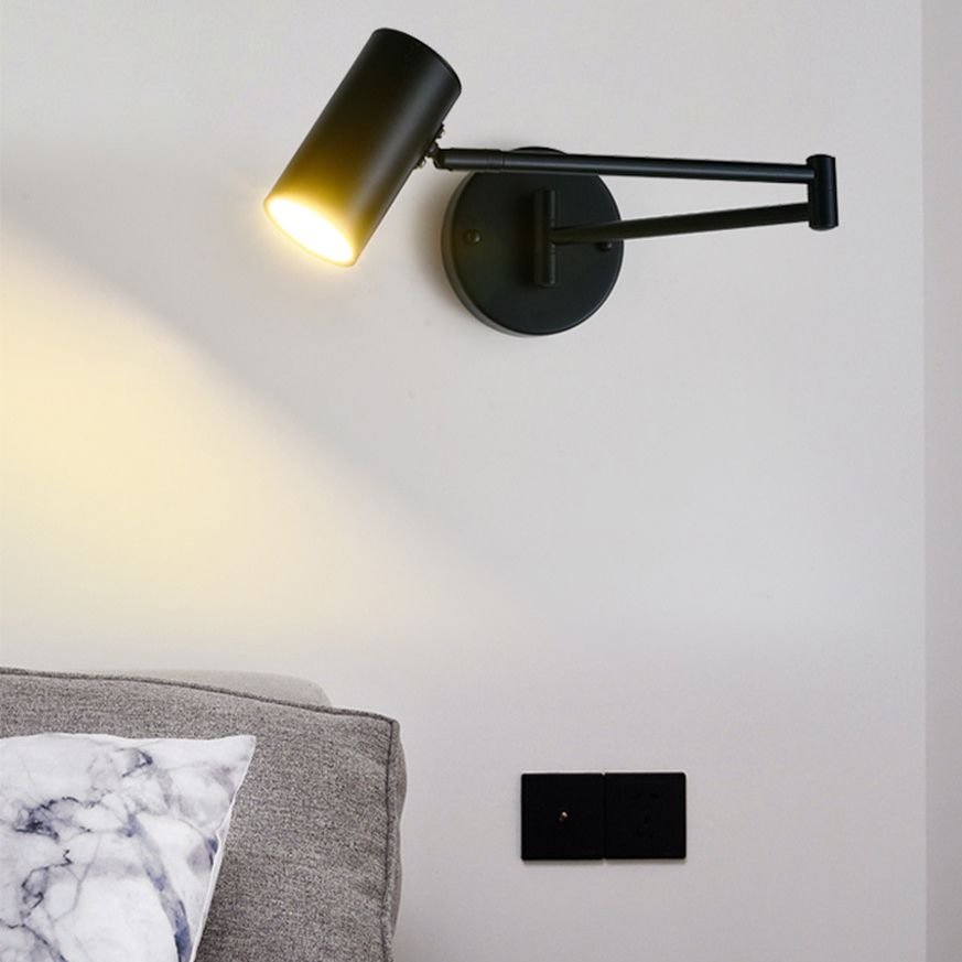 Prononi leggeri in metallo a 1 luce Moderna MODERNIT BLACK E GOLD ARM SCHEDTURE DELLA parete