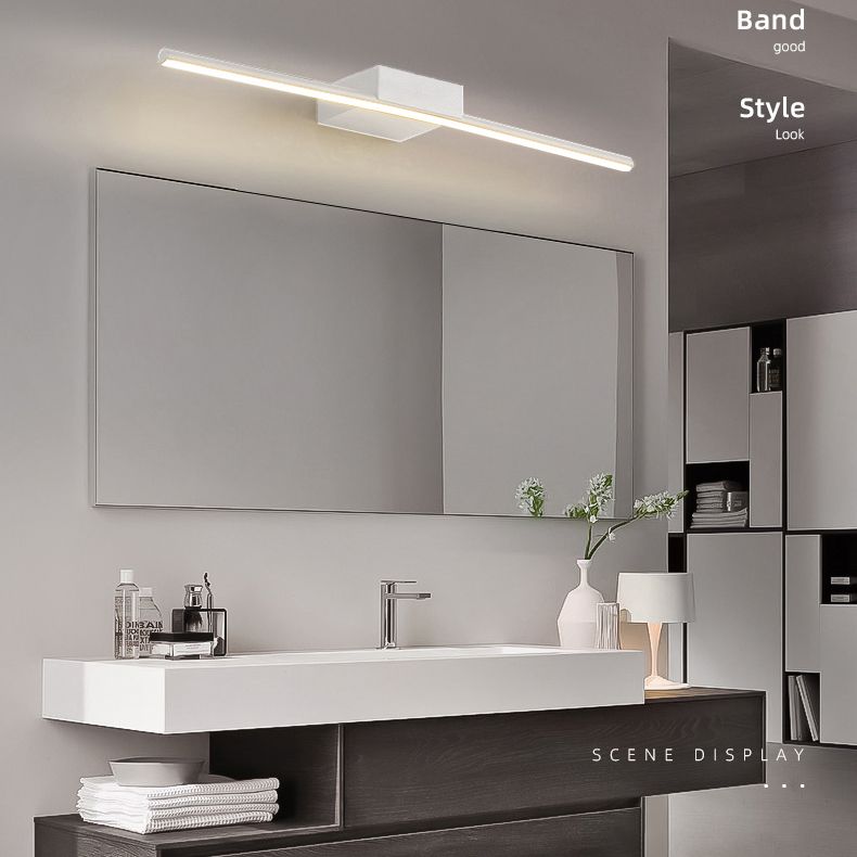 Minità di vanità in metallo lineare Minimalismo Minimalismo a 1 luci a parete per bagno