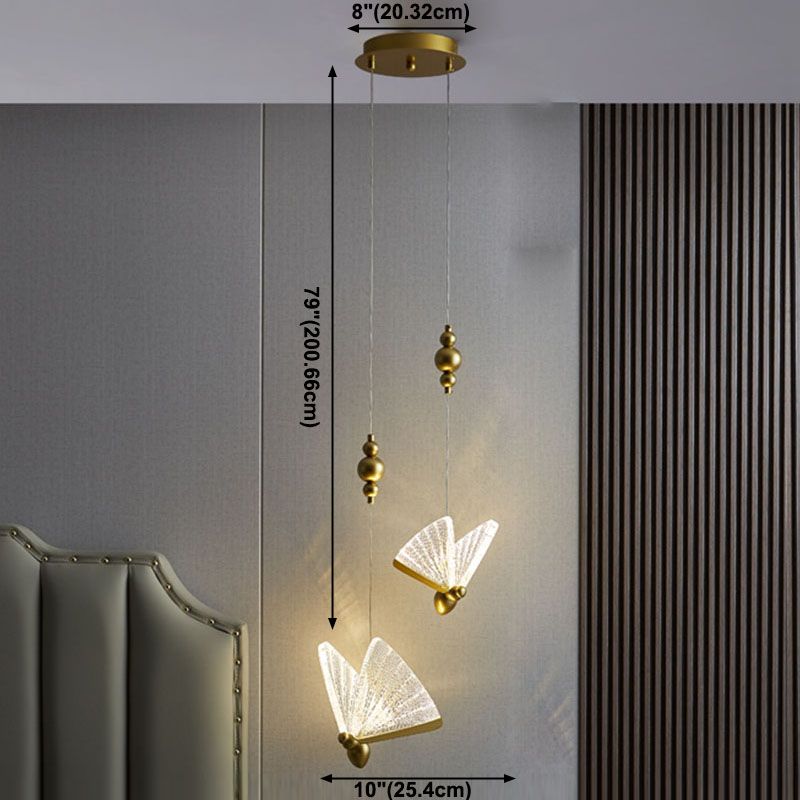 Klarer Schmetterling hängende Deckenleuchte modern
