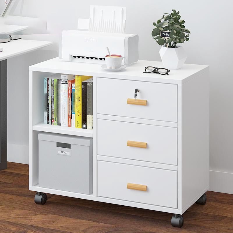 Wooden Accent Cabinet with Drawers Contemporary Side Cabinet