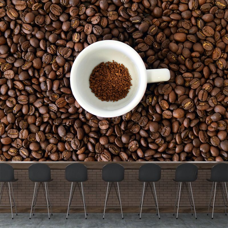 Modern Style Coffee Beans Wallpaper Murals Environment Friendly for Coffee Shop