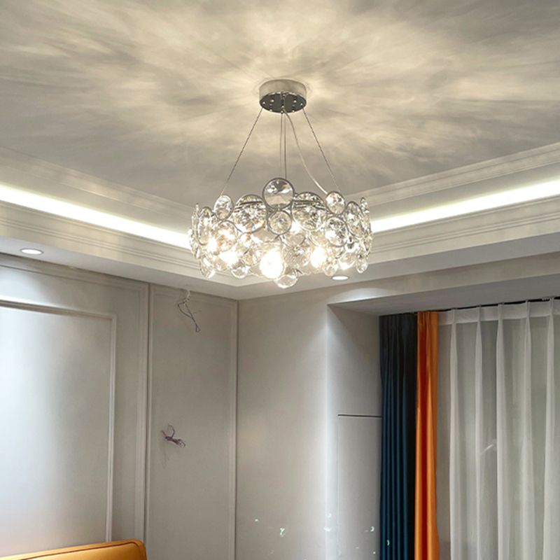 Bubbles Shape Crystal Chandelier Light Modern Style Dining Room Pendant Light