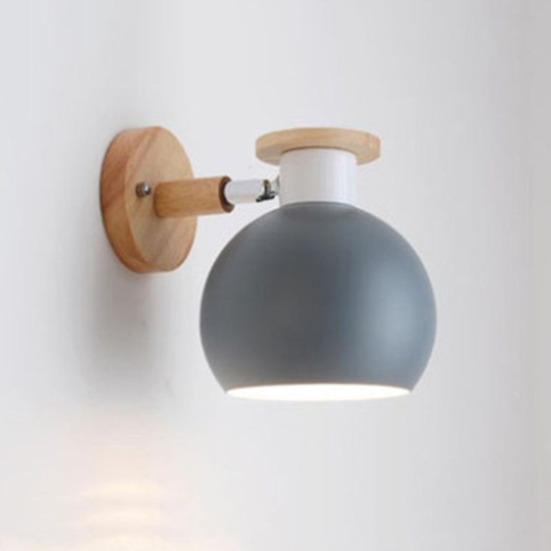 Fissaggi da lampada a parete da 1 luci moderni macchero in metallo e vetro montato sulla lampada montata