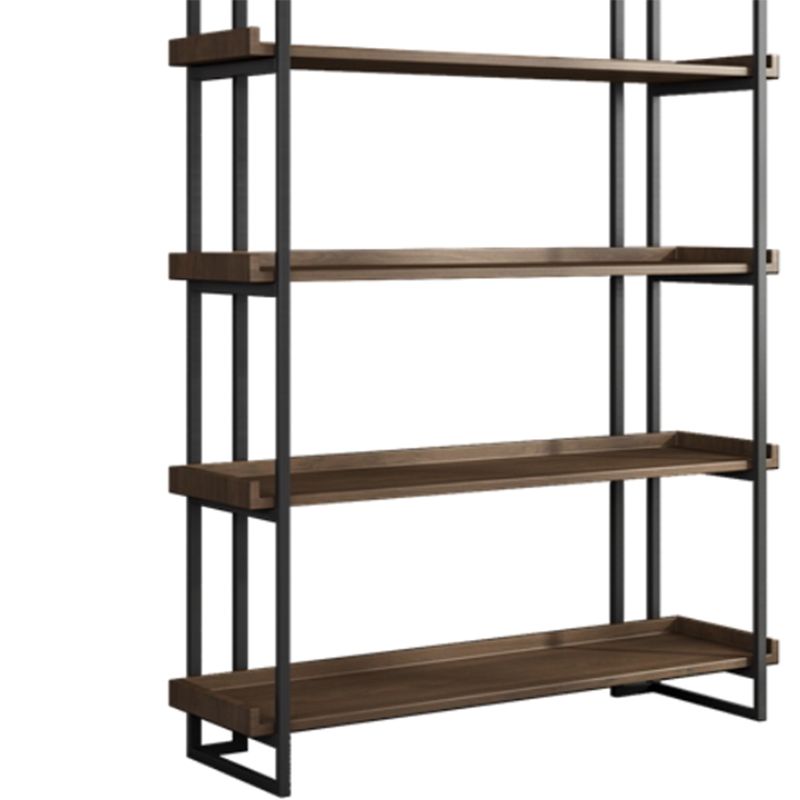 Metal Etagere Bookcase Contemporary Open Back Book Shelf for Home Office