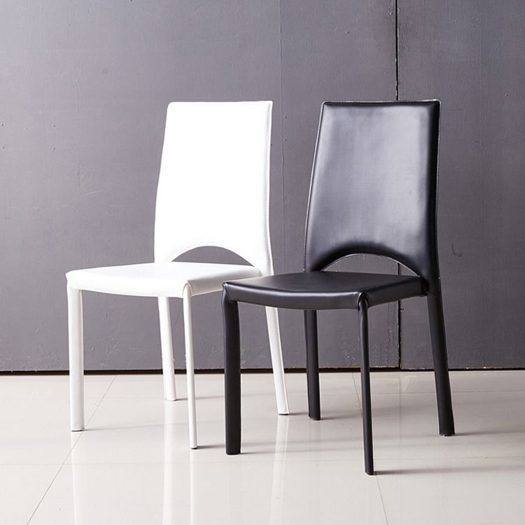 Silla de comedor de metal moderno con respaldo abierto, silla lateral para uso en restaurantes