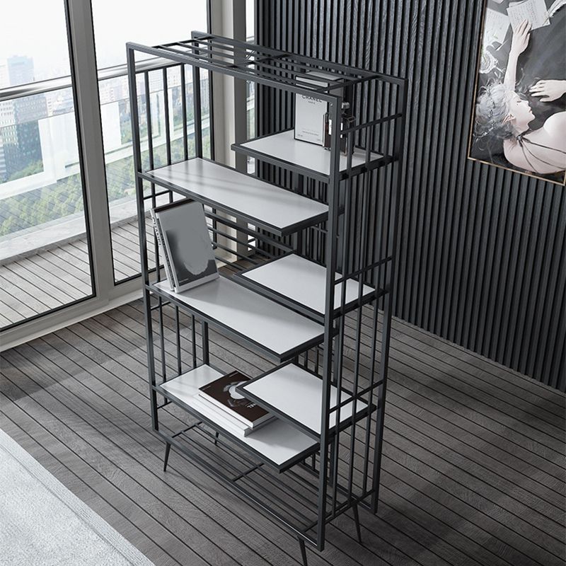 70.87"H Bookshelf  Open Back Glam Style Bookcase for Home Office Study Room