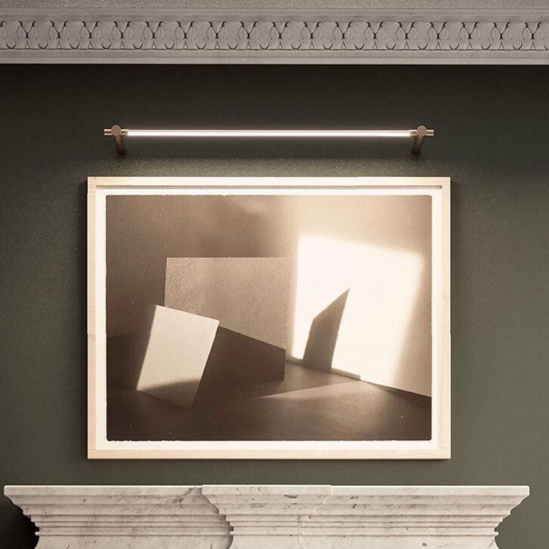 Minimalism Vanity Light Streamlined LED Wall Light Fixture in Gold for Bathroom