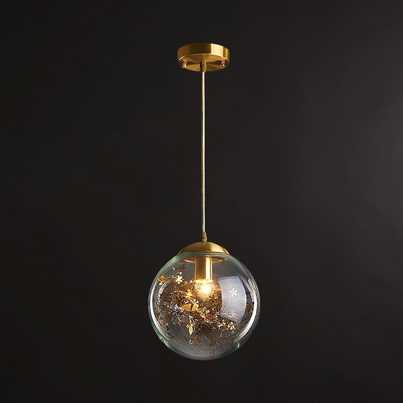 Forme sphérique de style moderne Sanging Sconce Glass 1 Pendante lumineuse pour balcon