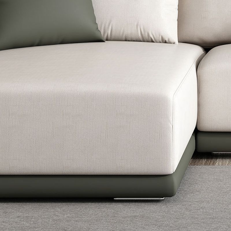 Faux Leather Sofa Sofa 37.40" D x 31.49" H Square Arm Sofa for Living Room