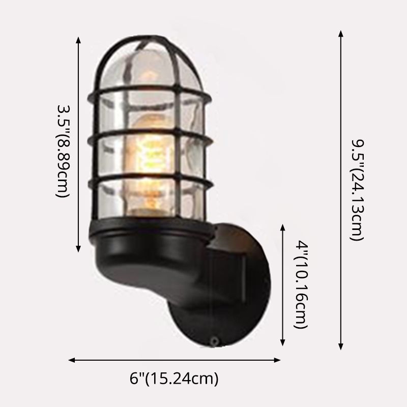 Schmiedeeisenwandlampe Lampenleuchte industrielle Outdoor -Zylinderleuchte Leuchte