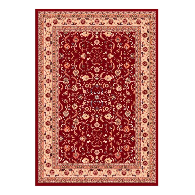 Apricot Retro Rug Polyester Graphic Area Rug Non-Slip Backing Rug for Home Decor