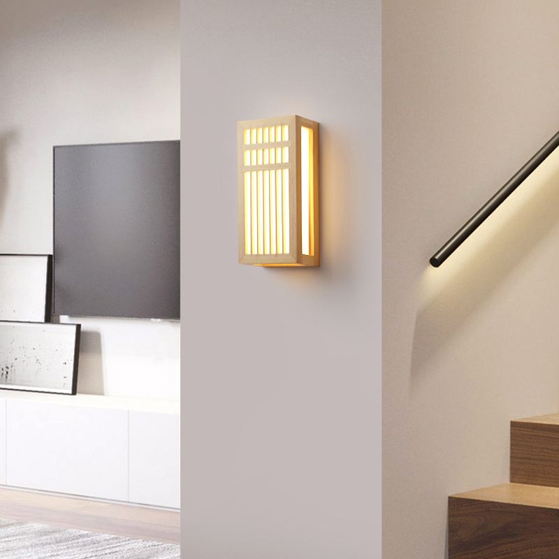 Modern Style Wall Light Fixture Simple Wooden Wall Light Sconce for Bedroom