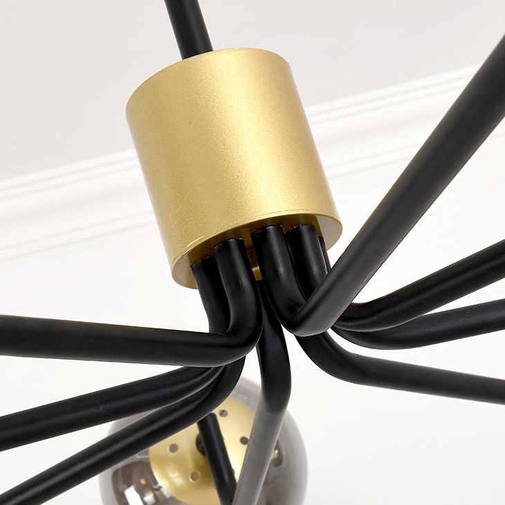 Gray Glass Chandelier Lighting Fixture Modern Chandelier Pendant Light for Living Room