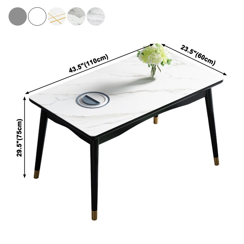 Mesa de comedor estándar superior de piedra sinterizada industrial Mesa de comedor rectangular para cocina