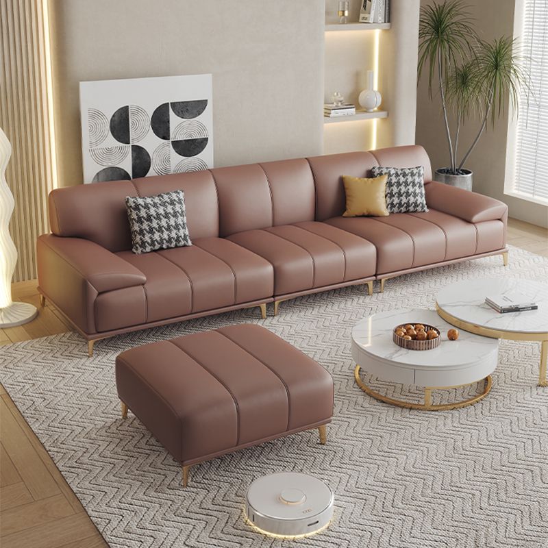 Pillow Top Arm Farmhouse Seating Dark Brown Living Room Settee