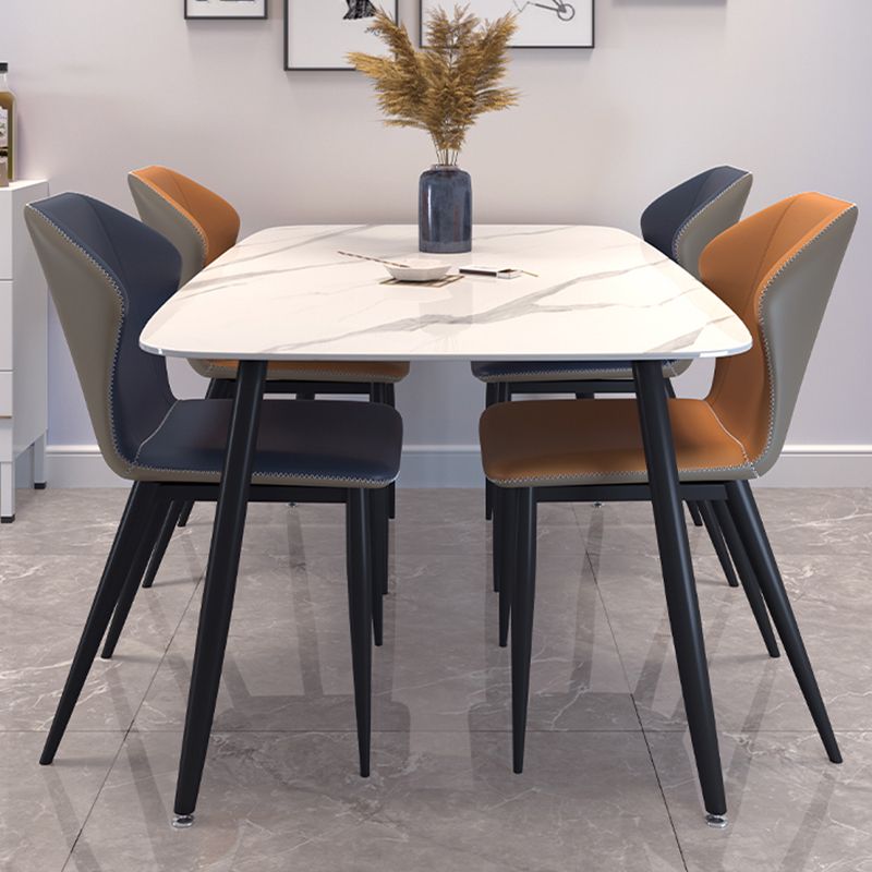 4 Legs Contemporary Dining Room Table Rectangle Dining Side Table