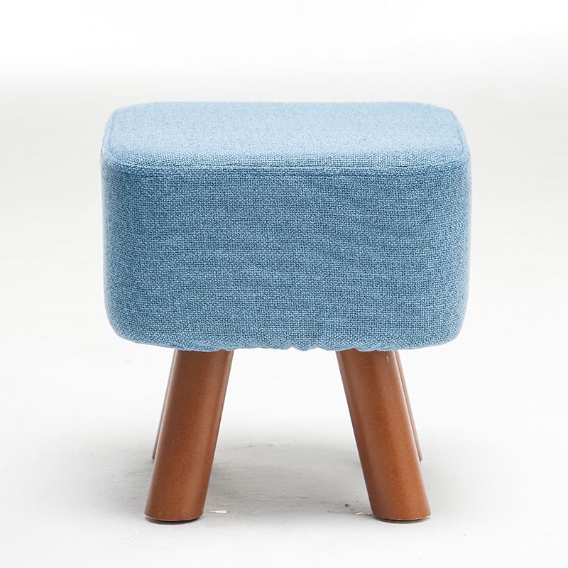 Solid Color Tear Resistant Ottoman Modern Blue Standard for Home Drawing Room