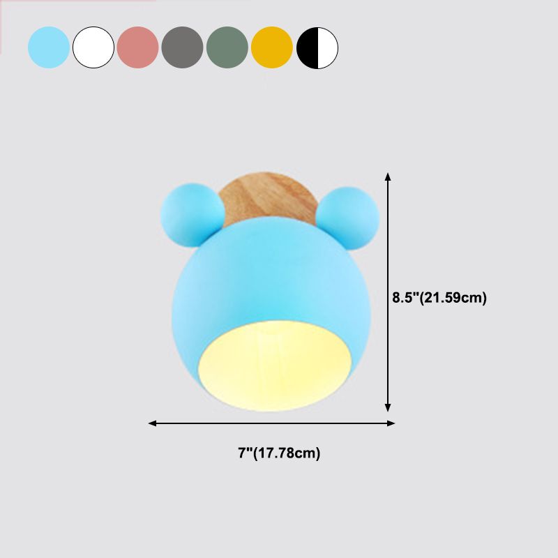 Metal Half Round Wall Mounted Lamps Modern Style 1 Light Wall Mount Lighting