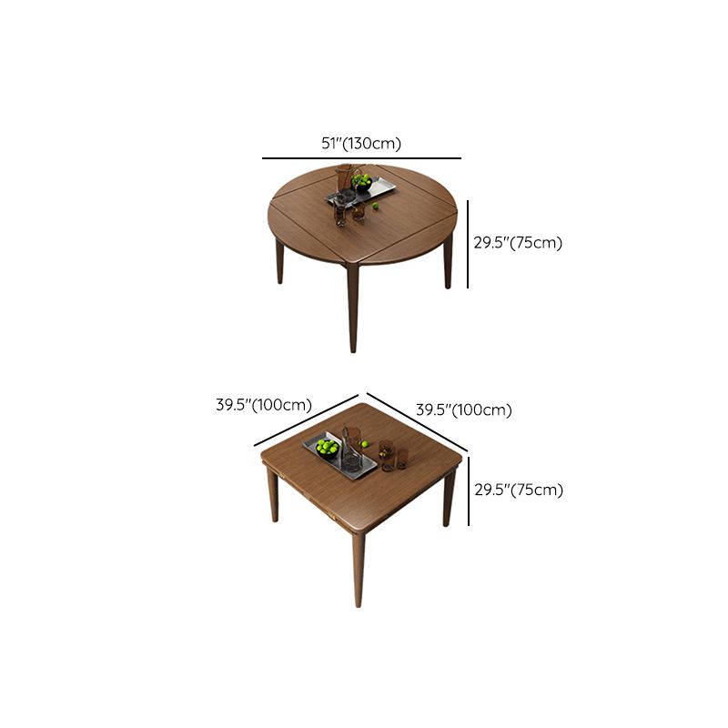 Wood Top Dining Table Set 1/5 Pieces Brown Dinette Set for Kitchen
