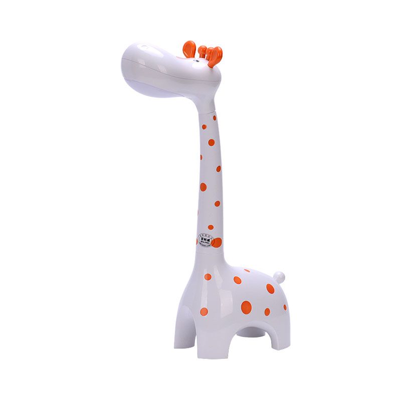 Plastic Giraffe Desk Lamp Kids 1-Head White/Yellow Nightstand Lighting for Children Bedroom