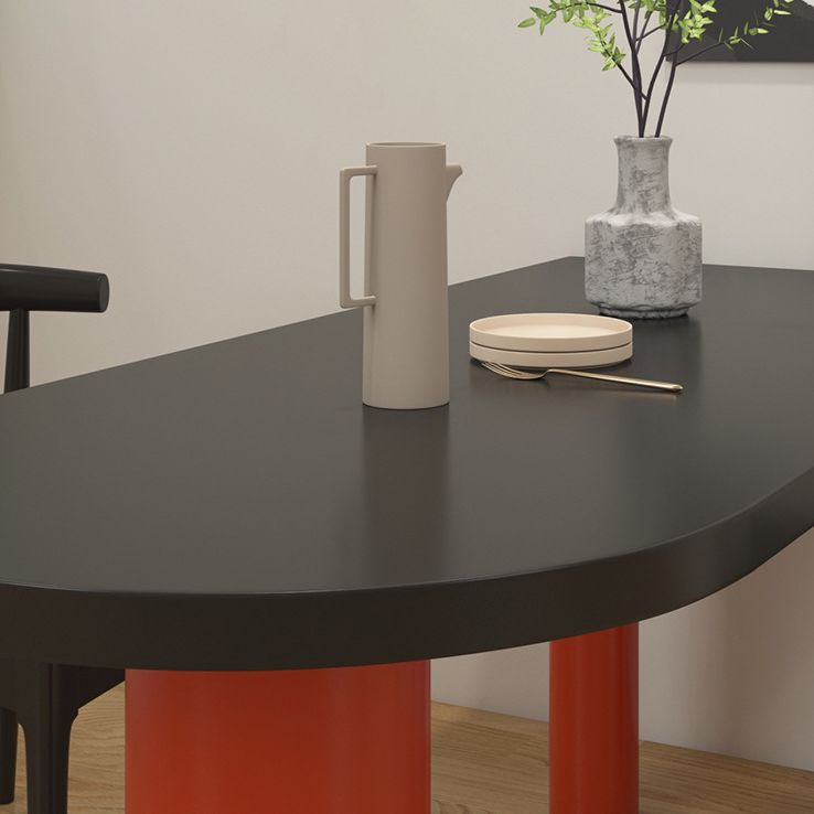 Free Form Solid Wood Table for Restaurant Modern Wood Table with 3 Legs
