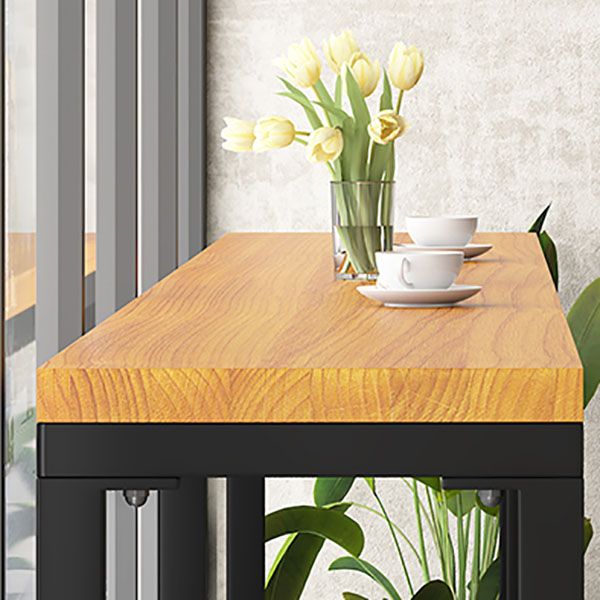 Industrial Table and Stool Set 1/4/7 Pcs Solid Wood Bar Table with Iron Base Stools