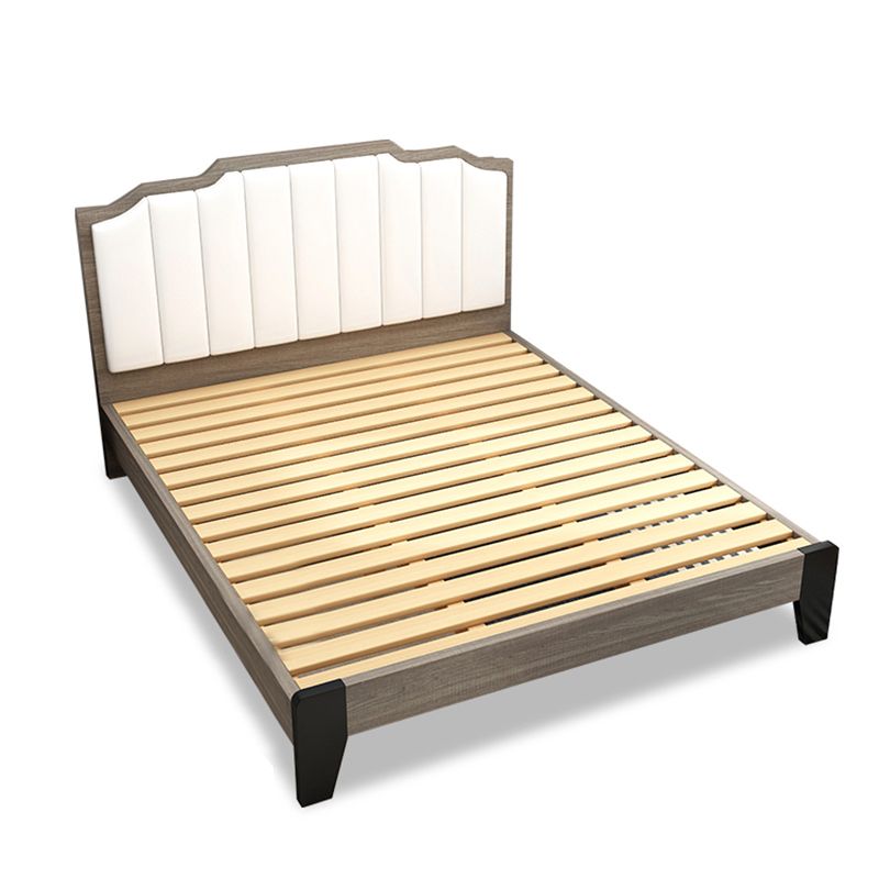 Upholstered Headboard Standard Bed Mattress Included Bed Frame with Legs