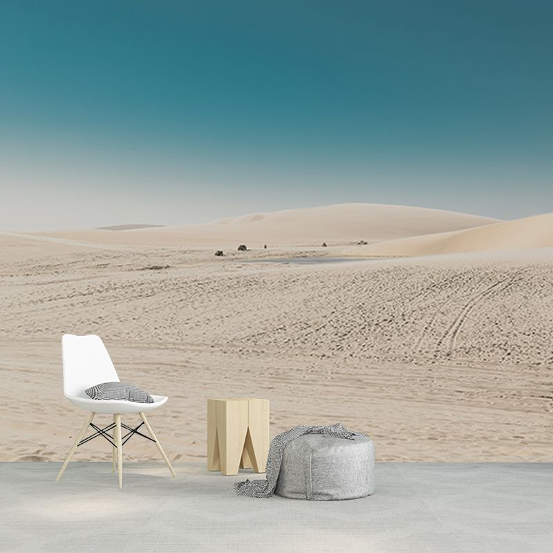 Dry Desert Wall Mural Decal for Reading Room, Personalized Size Available