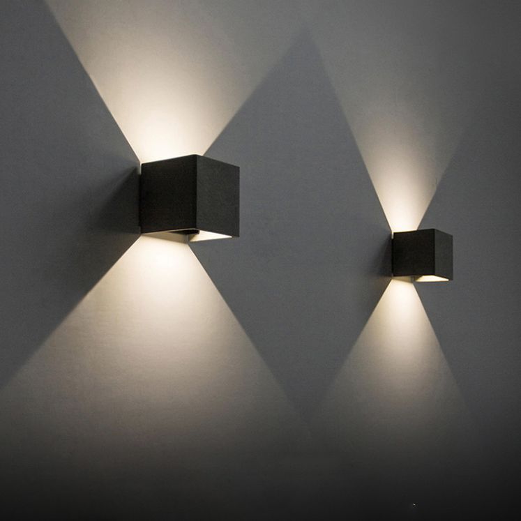Aluminio de 2 luces Apliques de pared Flexiones de iluminación Geométricas Lámparas de apliques de pared de estilo moderno