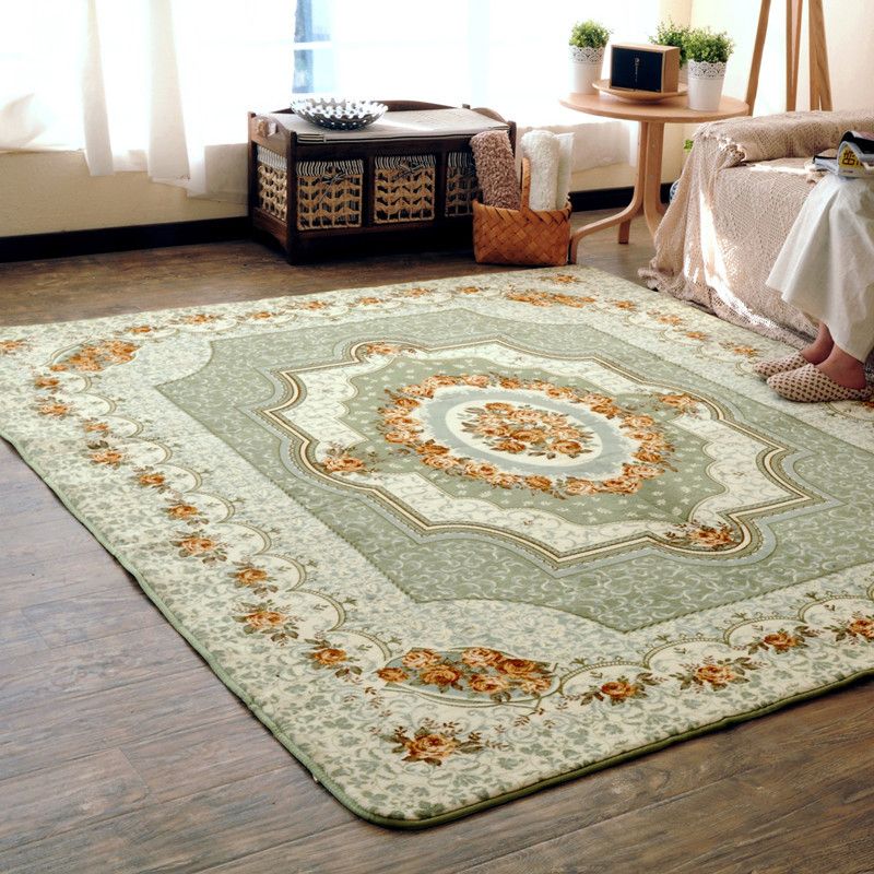 Modern European Style Rug Living Room Carpet Polyester Washable Area Rug
