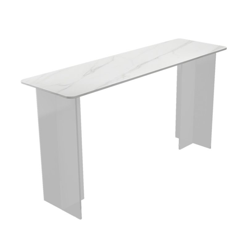 Rectangle Bar Table Set 1/2/3 Pcs Stone Bar Table and Metal Stools