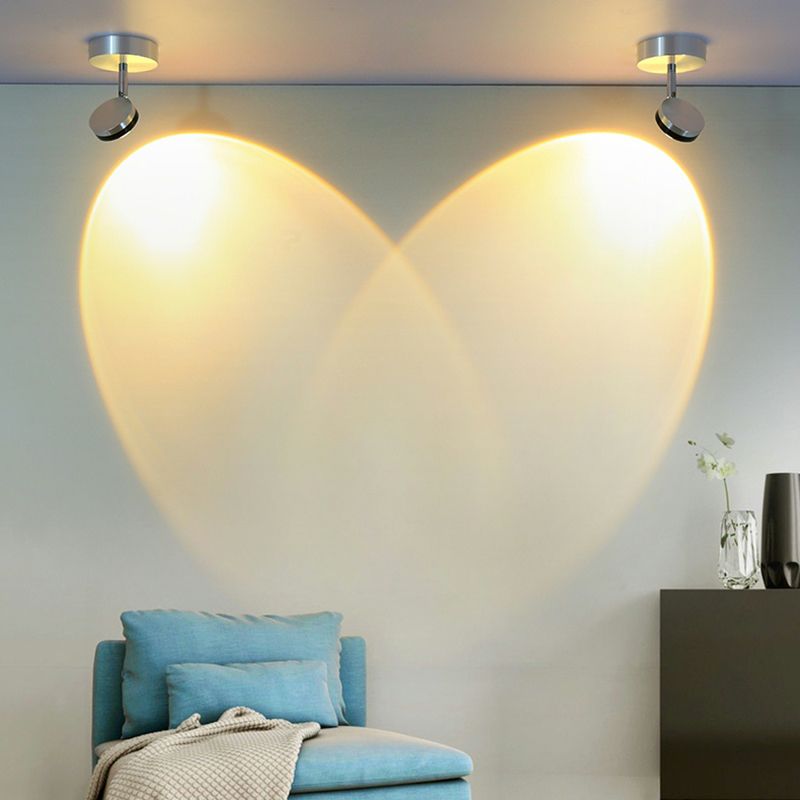 Moderner Stil Geometrischer Wandmontaglampe Metall Multi Lichter Leuchten in Silber in Silber