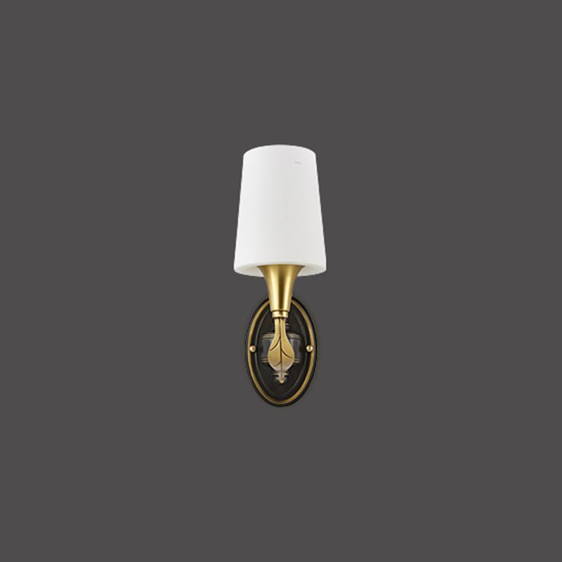 Cone Brass Wall Lamps 1-Light Modern Nordic Wall Mount Lamp for Bedroom
