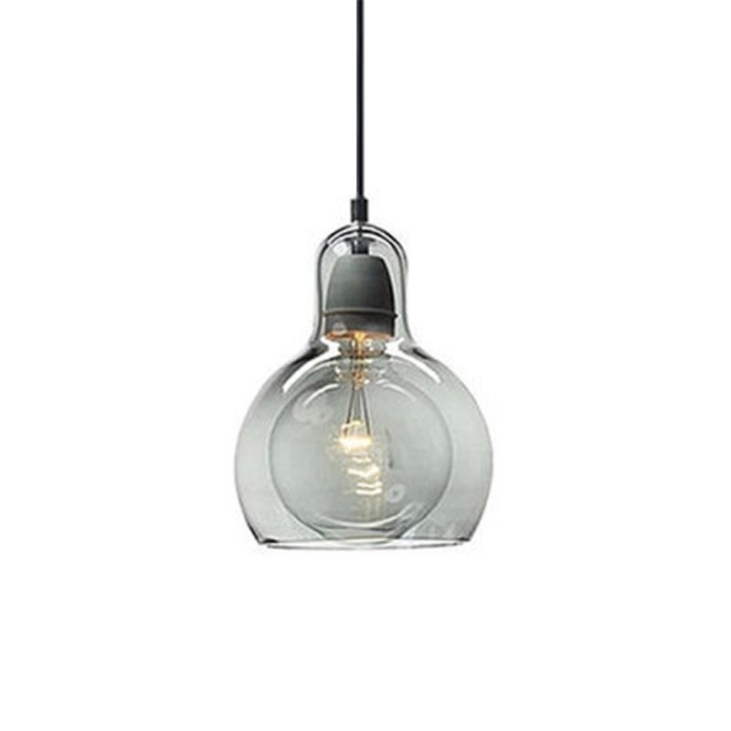 Pendre simple Light Modern Style Hanging Lightture avec une teinte en verre pour le salon