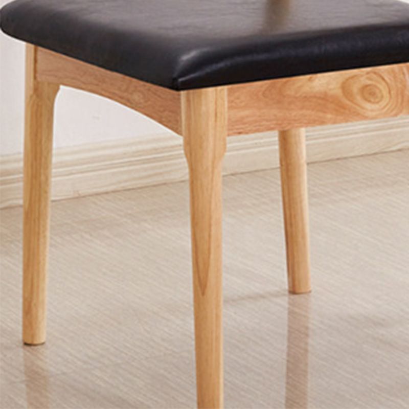 Contemporary Side Chair Wood Open Back Dining Room Chair for Home