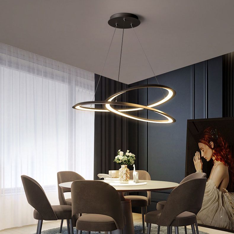 Black Spiral Soffitto a sospensione Lumo a LED a LED a LED IMPICAZIONE LADURA
