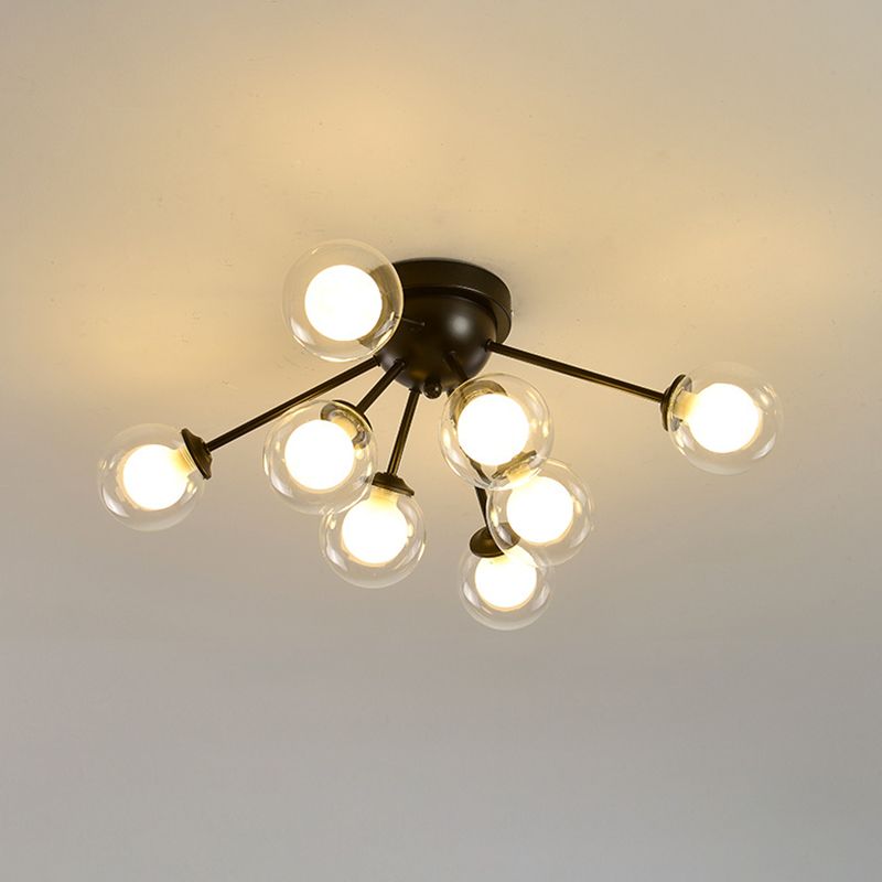 Sfera contemporanea a filo lampada a filo vetro a filo a sfiorare il soffitto